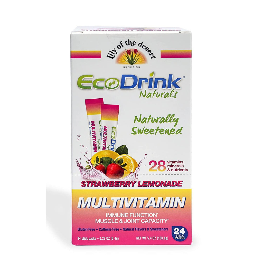 Lily Of The Desert Nutrition Ecodrink Trial Size Strawberry Lemonade,Eco Drink,OxKom