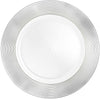 Clear Plate Chargers Silver rimmed  13" 6 in a pack
