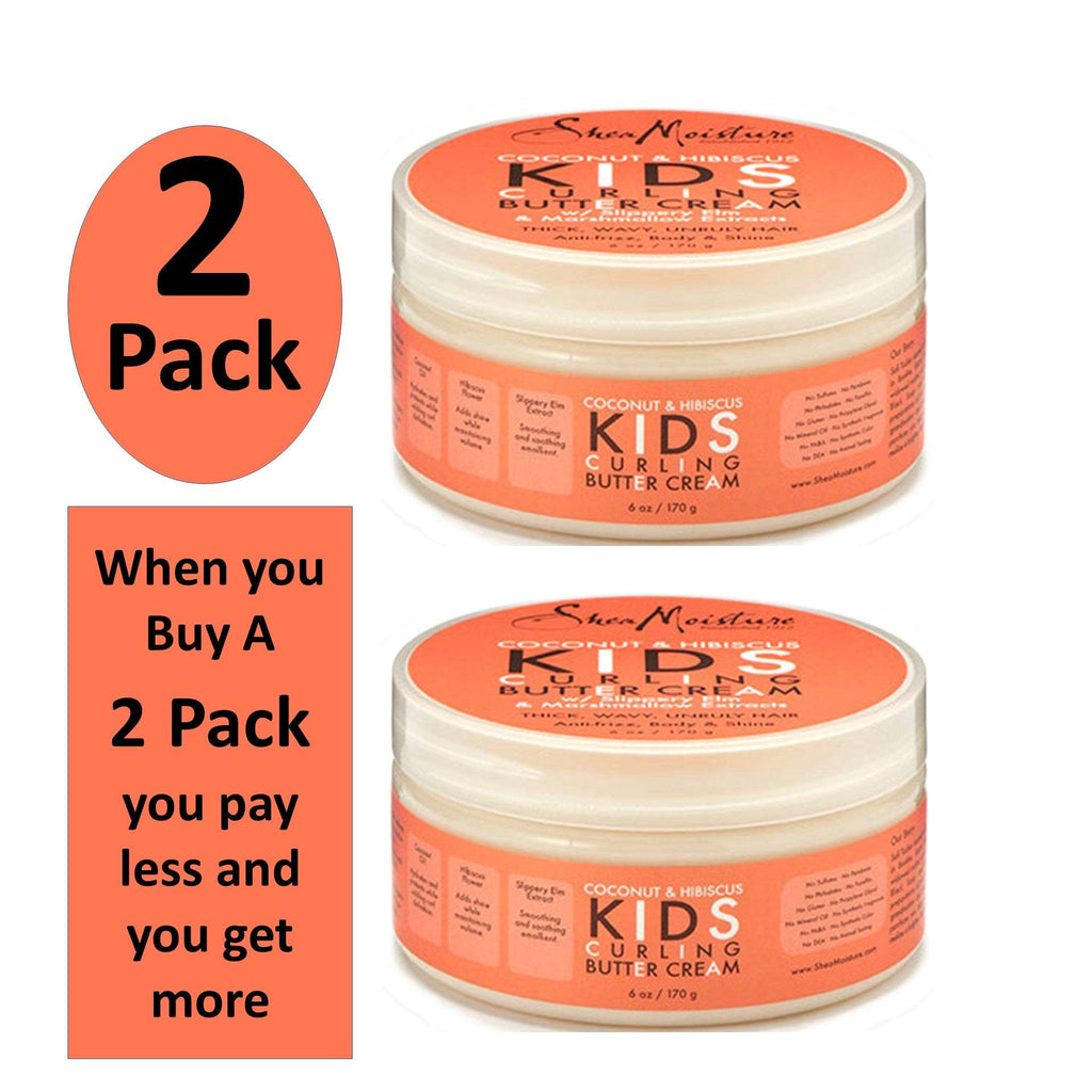 Shea Moisture Coconut & Hibiscus Kids Curling Butter Cream 6 Oz,SheaMoisture,OxKom