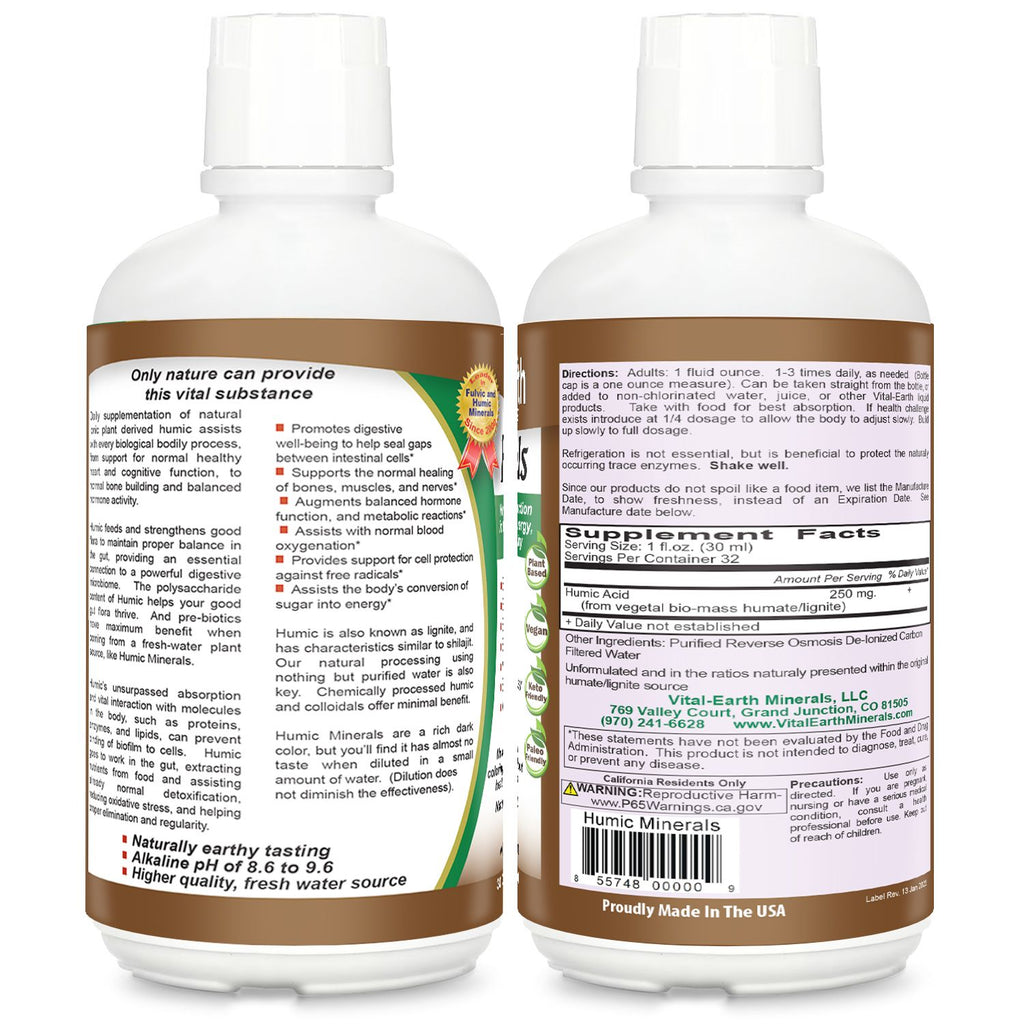 Vital Earth Minerals Humic Minerals - 32 Fl Oz