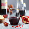 30 Pack Stemless Plastic Wine Glasses - 16 Oz - BPA Free Disposable Wine Glasses for Parties - Shatterproof Plastic Stemless Wine Glass for All Drinks - Gold Rimmed Wine Glasses,Chateau Fine Tableware,OxKom