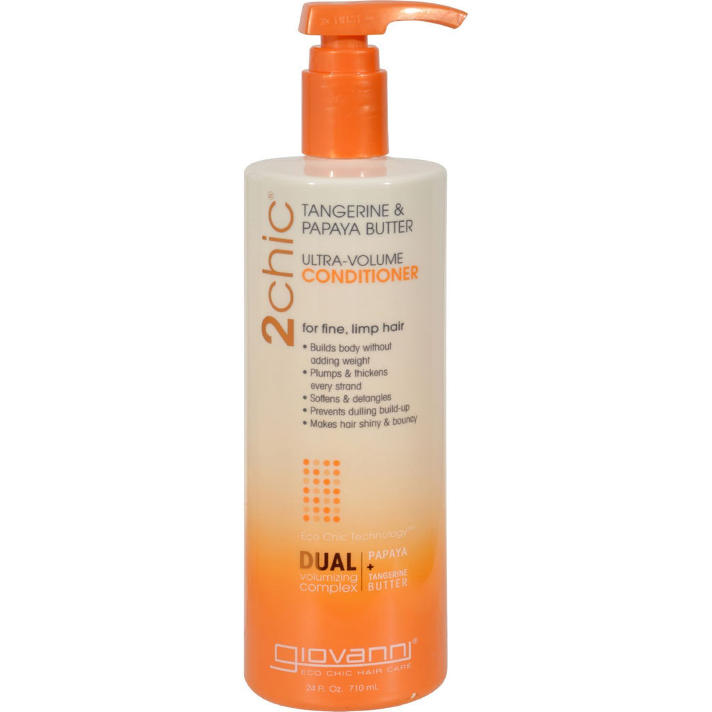 2chic Conditioner - Ultra-Volume Tangerine And Papaya Butter - 24 Fl Oz,GIOVANNI HAIR CARE PRODUCTS,OxKom