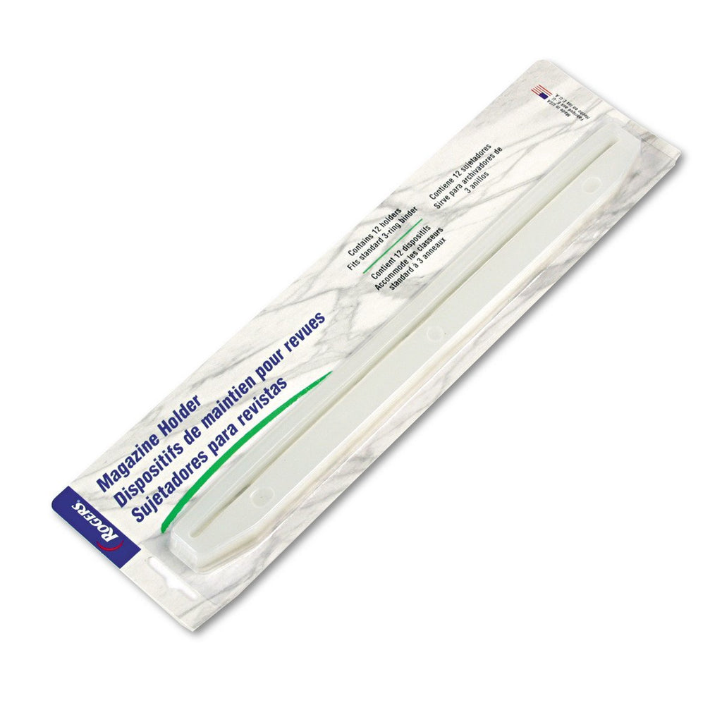 3-Hole Punched Plastic Edge Strip Magazine Holders For Ring Binders,,RUBBERMAID,OxKom