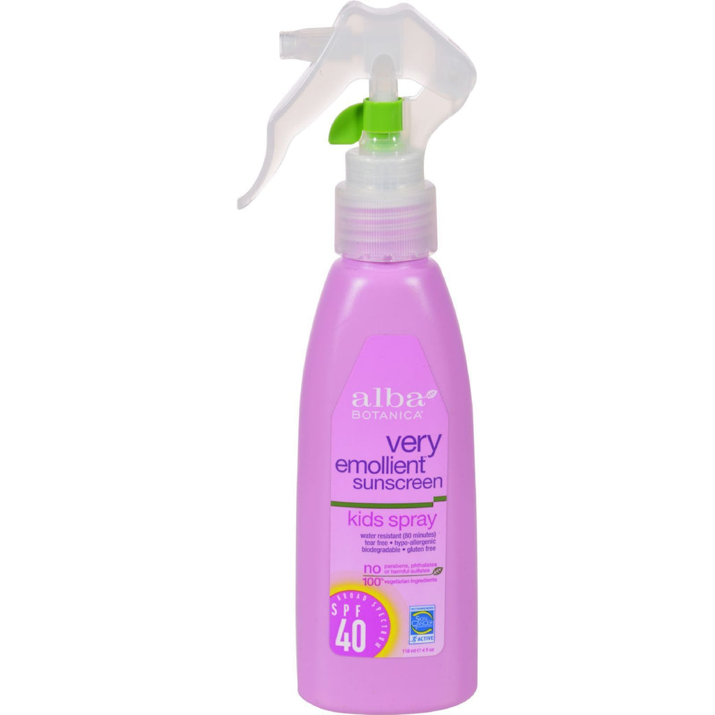 Alba Botanica Sun Kids Spf 40 Very Emollient - 4 Oz,Alba Botanico,OxKom