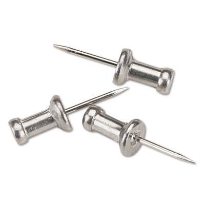 Aluminum Head Push Pins, Aluminum, Silver, 1/2", 100/Box,ADVANTUS CORPORATION,OxKom