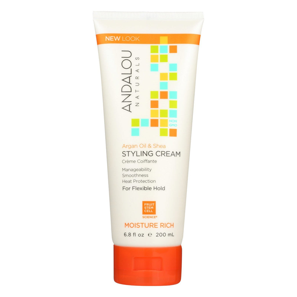 Andalou Naturals Argan Oil and Shea Styling Cream - 6.8 fl oz,ANDALOU NATURALS,OxKom
