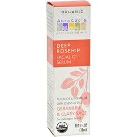 Aura Cacia Organic Face Oil Serum - Rosehip - 1 Fl Oz,AURA CACIA,OxKom