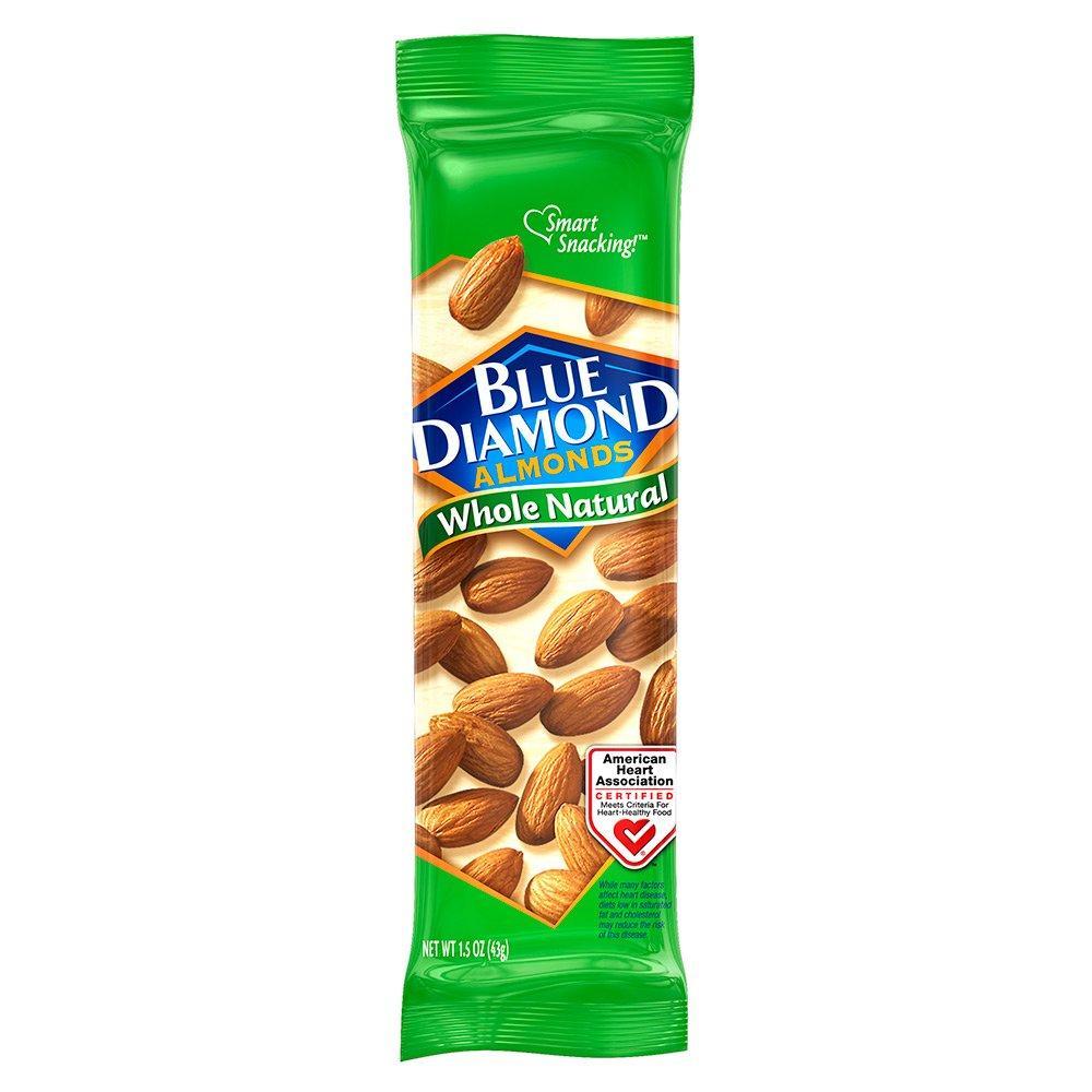 Blue Diamond Almonds Whole Natural 1 1.5 Oz,BLUE DIAMOND,OxKom