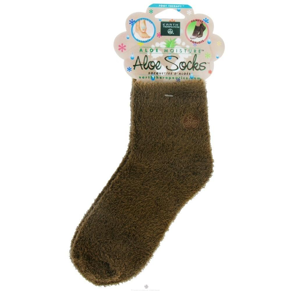 Earth Therapeutics Socks Infused Socks- Brown - Pair,EARTH THERAPEUTICS,OxKom