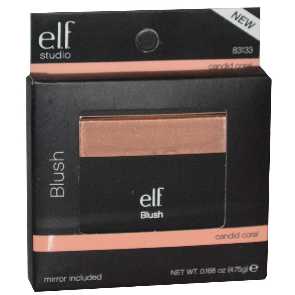 e.l.f Cosmetics Studio Blush 83133 Candid Coral .17 oz (4.75g) Mirror included,e.l.f.,OxKom