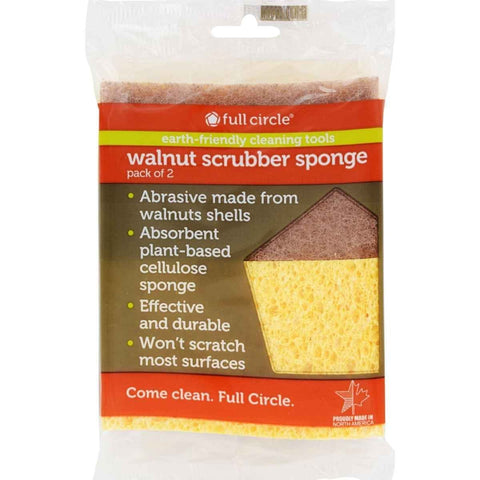 Full Circle Home Sponge Walnut Scrubber,Full Circle International Inc,OxKom