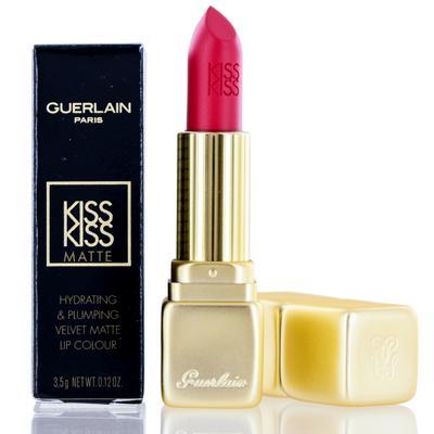 Guerlain Kiss Lipstick 0.12 Oz Daring Pink Matte Lip Colour (M376) Hydrating,GUERLAIN,OxKom
