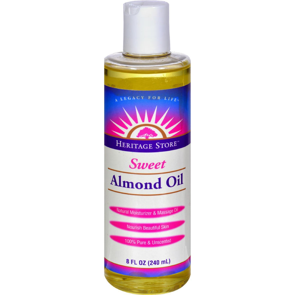 Heritage Products Sweet Almond Oil - 8 Fl Oz,HERITAGE STORE,OxKom