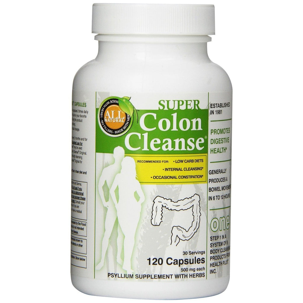 Health Plus Super Colon Cleanse - 120 Capsules,HEALTH PLUS,OxKom