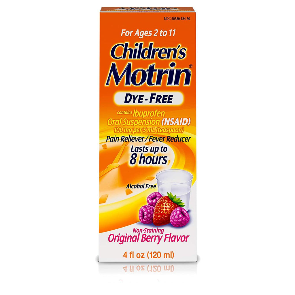 MOTRIN CHILD SUSP BRY DYE-FREE 4 OZ,MOTRIN,OxKom