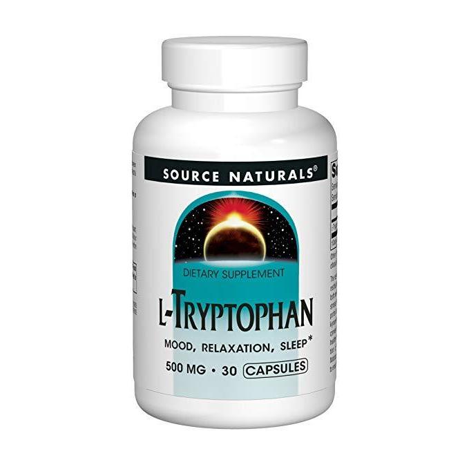 Source Naturals L-Tryptophan, 500 mg 30 caps,Source Naturals,OxKom