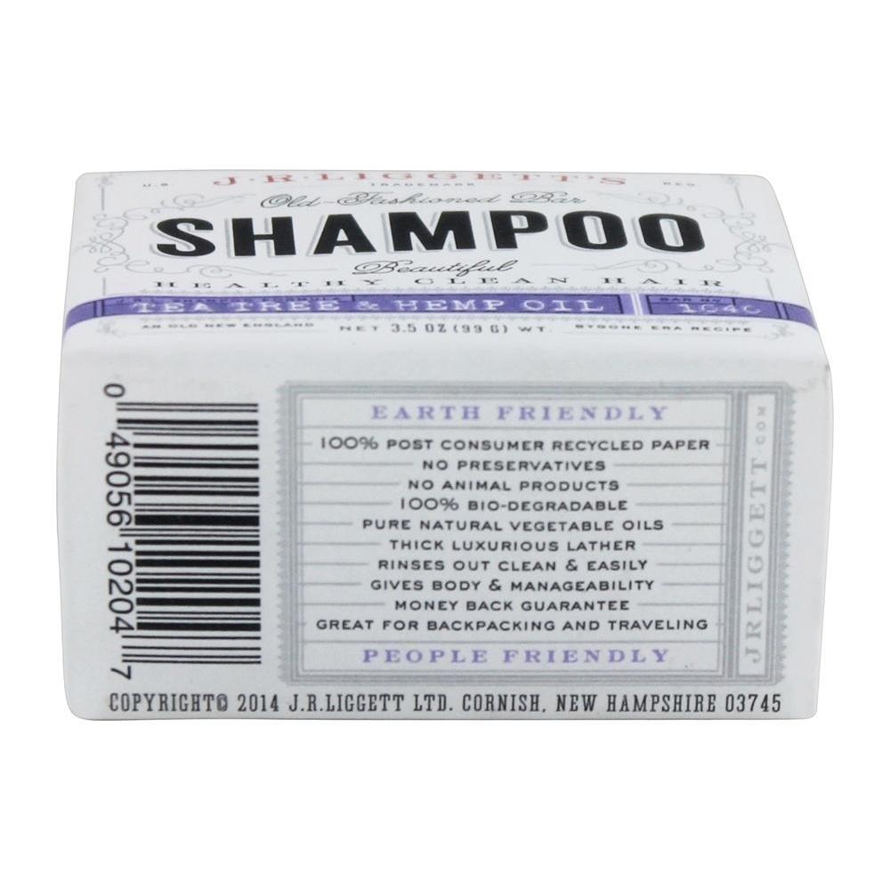 J.R. Liggett's Old-Fashioned Bar Shampoo Tea Tree and Hemp Oil Formula - 3.5 oz,J.R. LIGGETT'S,OxKom