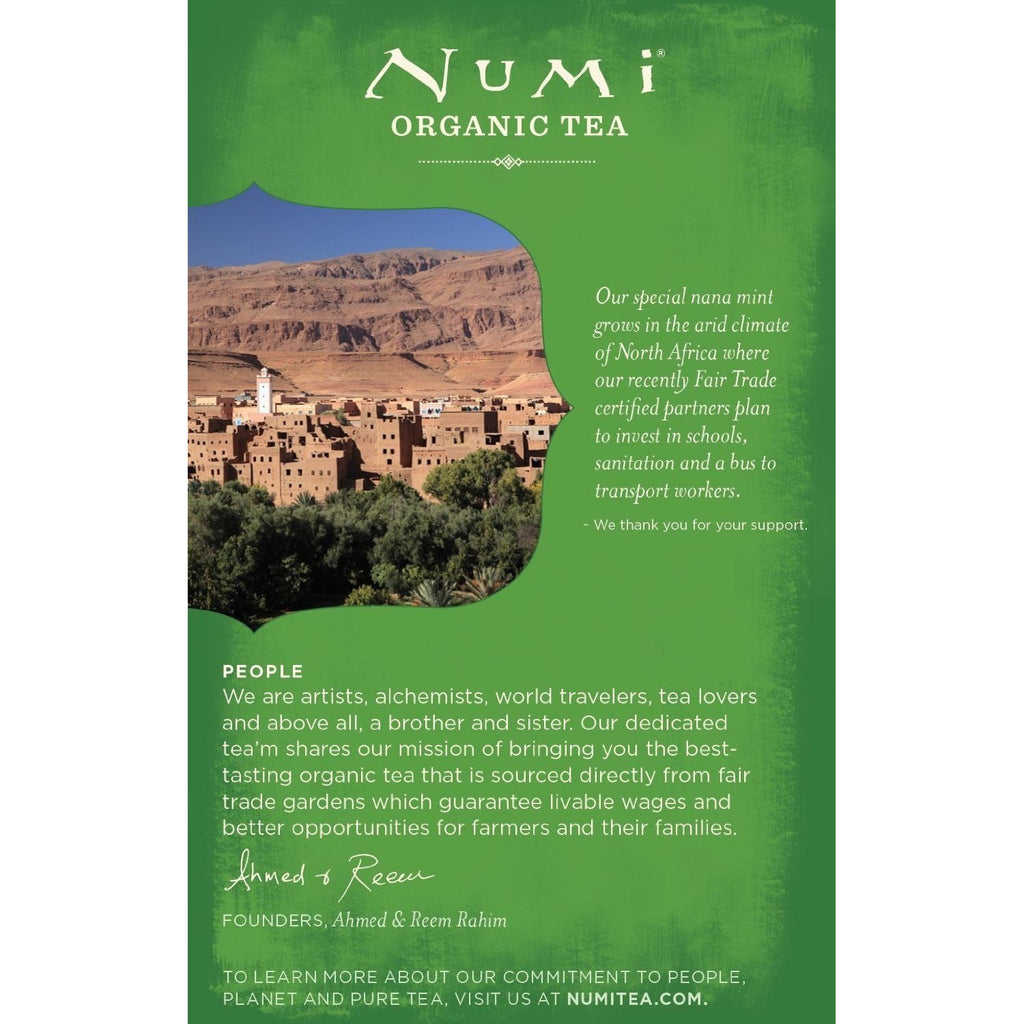 Numi Organic Tea Moroccan Mint - 18 Tea Bags,NUMI TEA,OxKom