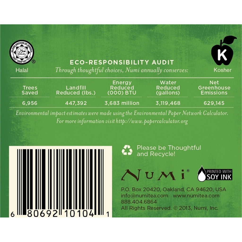 Numi Organic Tea Moroccan Mint - 18 Tea Bags,NUMI TEA,OxKom