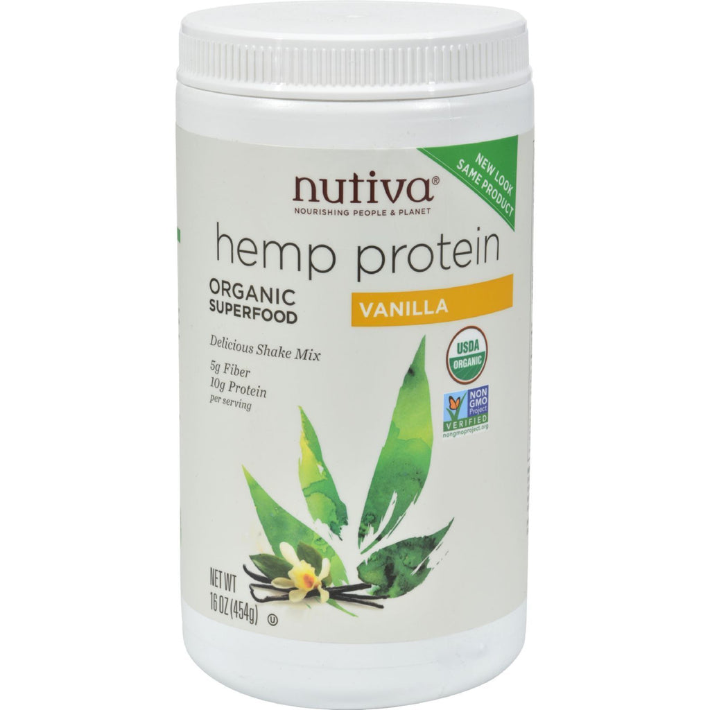 Nutiva Organic Hemp Shake Vanilla - 16 oz,NUTIVA,OxKom