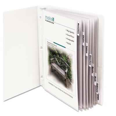 Polypropylene Sheet Protectors with Index Tabs, Clear Tabs, 11 x 8 1/2, 8/ST,C-LINE PRODUCTS, INC,OxKom