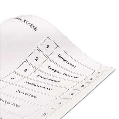 Ready Index Classic Tab Titles, 10-Tab, 1-10, Letter, Black/White,AVERY,OxKom