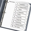 Ready Index Classic Tab Titles, 10-Tab, 1-10, Letter, Black/White,AVERY,OxKom