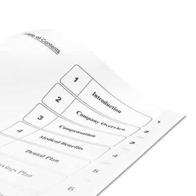 Ready Index Classic Tab Titles, 10-Tab, 1-10, Letter, Black/White,AVERY,OxKom