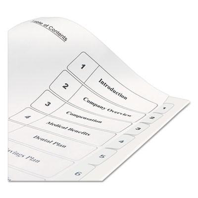 Ready Index Classic Tab Titles, 10-Tab, 1-10, Letter, Black/White,AVERY,OxKom