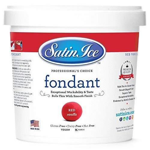 Satin Ice Red Vanilla Fondant A 5lb Pail,SATIN ICE,OxKom