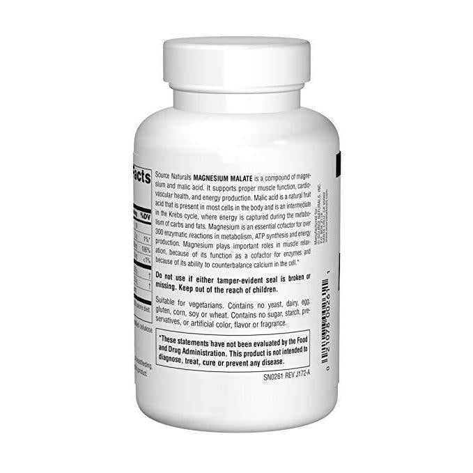 Source Naturals Magnesium Malate 1250 mg 90 Tablet,Source Naturals,OxKom