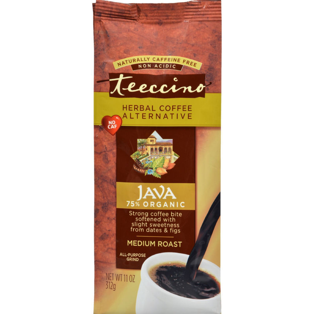 Teeccino Mediterranean Herbal Coffee  Java  Medium Roast  Caffeine Free - 11 oz,TEECCINO,OxKom