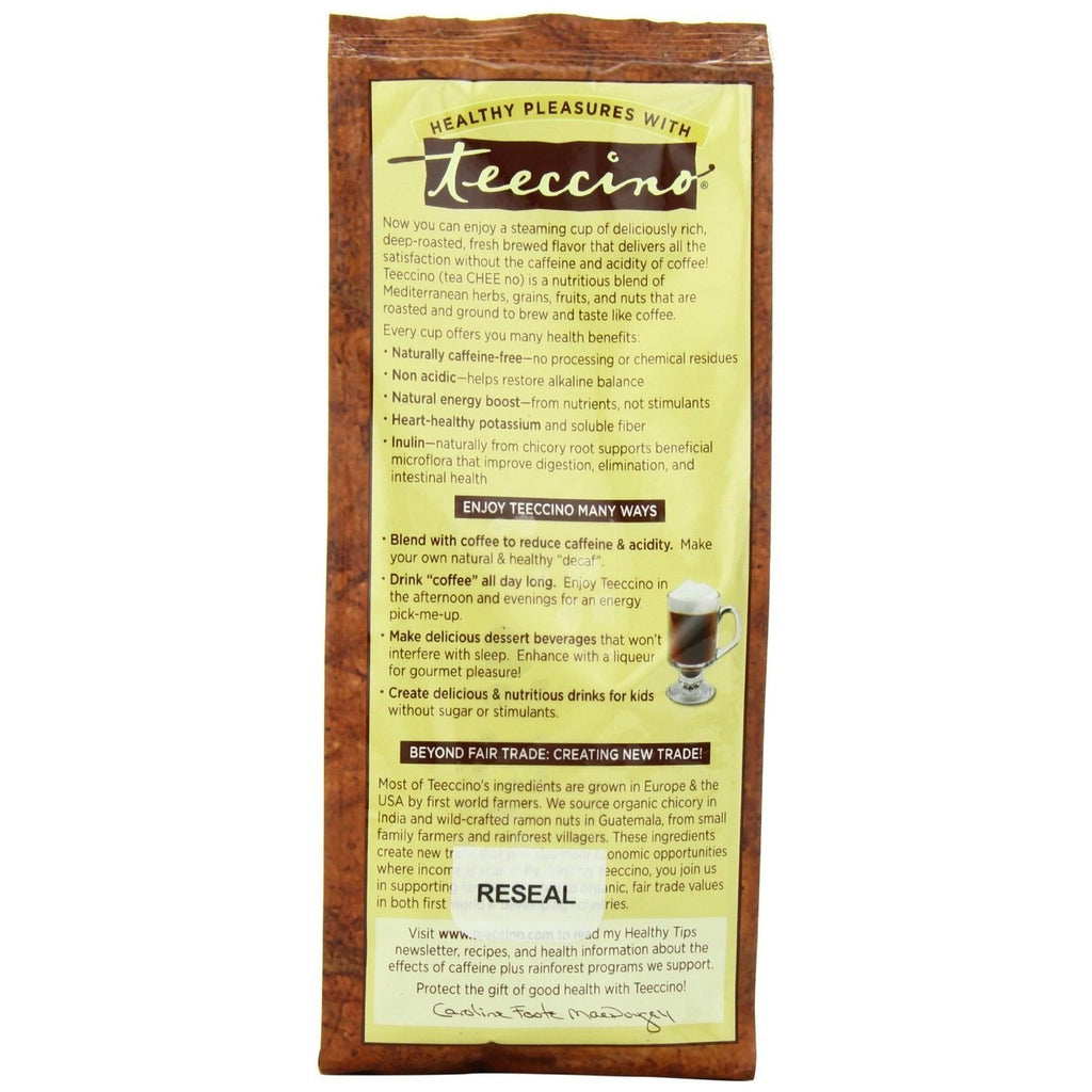 Teeccino Mediterranean Herbal Coffee  Java  Medium Roast  Caffeine Free - 11 oz,TEECCINO,OxKom