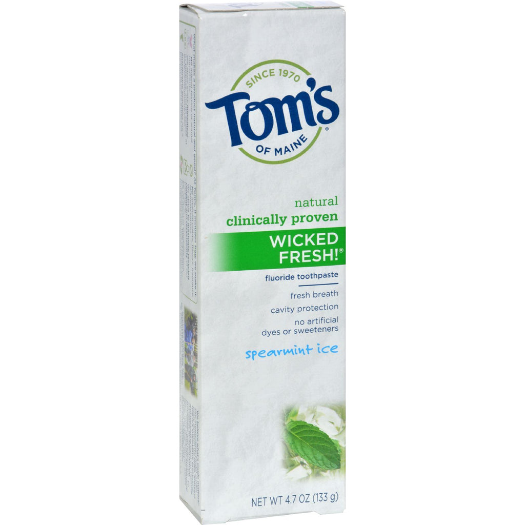 Tom's of Maine Wicked Fresh Toothpaste Spearmint Ice - 4.7 oz -,TOM'S OF MAINE,OxKom