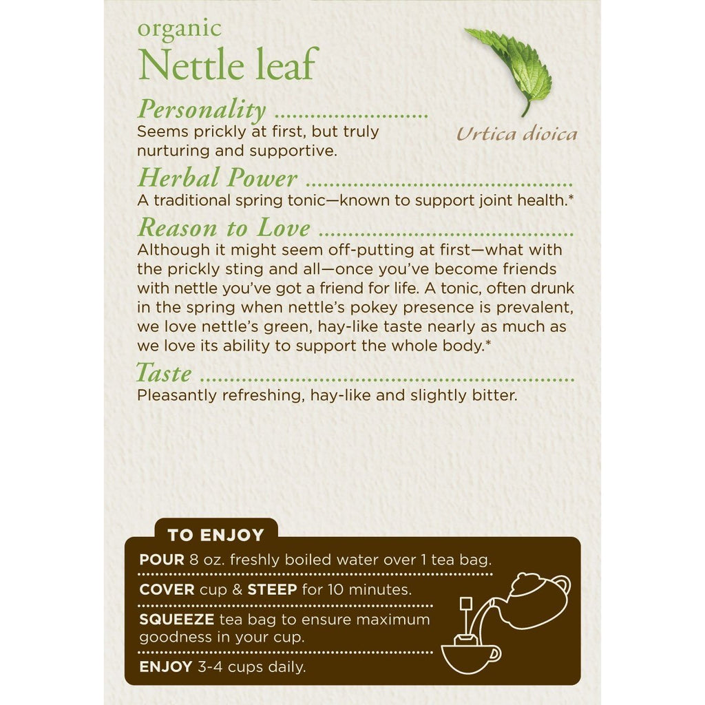 Traditional Medicinals Organic Nettle Leaf Herbal Tea - 16 Tea Bags -,TRADITIONAL MEDICINALS,OxKom