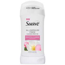 Suave Aluminum-Free Deodorant, Rose Petal & Jasmine, 2.6 Oz