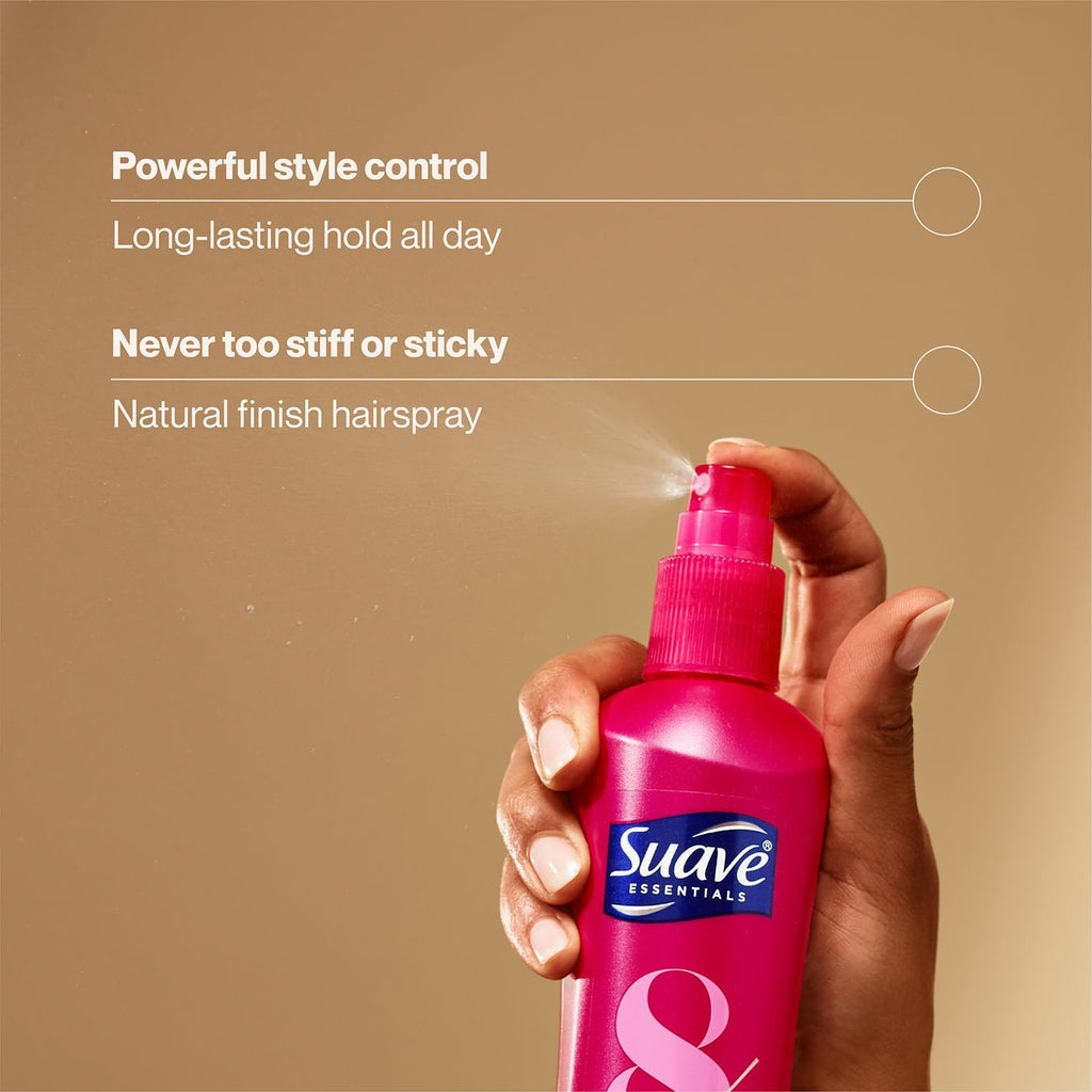 Suave Hairspray Max Hold Variety 2-Pack, Unscented & Scented Formulas – Non-Aerosol Hairspray, 11 Oz Ea