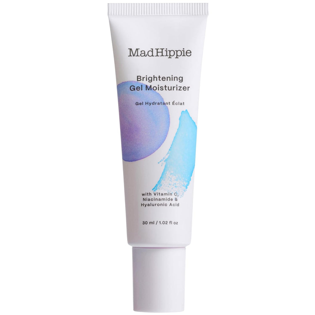 Mad Hippie Facial Moisturizer, Brightening Gel with Vitamin C, Niacinamide & Hyaluronic Acid – Oil-Free Moisturizer for Oily Skin, 1.02 Fl Oz