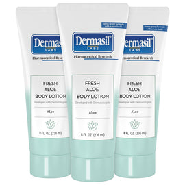 Dermasil Body Lotion, Fresh Aloe, 3-Pack – Non-Greasy, Fast-Absorbing, Fresh Scent, 8 Oz Ea