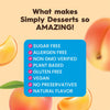 Simply Desserts Sugar-Free Peach Jel, 6-Pack – Vegan Dessert, Keto Snacks, Diabetic Friendly & Kosher, 1.7 Oz Ea