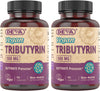 DEVA Vegan Tributyrin Supplement - Butyrate Precursor, Gut Barrier Support, 500 MG Vegan Capsules, Leaky Gut Support, 90 Count (Pack of 2)