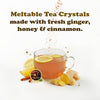 Pocas Honey Ginger Tea—Instant Powder Packets with Cinnamon & Ginger Honey Crystals Tea, Non-GMO/Gluten-Free/Caffeine-Free Tea, 20 Count (Pack of 2)