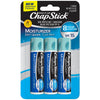 ChapStick Moisturizer (Cool Mint Flavor, 0.15 Ounce, 3 Sticks) Lip Balm Tube, Skin Protectant, Lip Care, SPF 15
