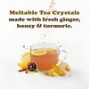 Pocas Honey Ginger Tea, Turmeric, 12.7 Ounce, 20 Bags(Pack of 2)Non-GMO,Non-Diary,Gluten Free,No Artificial & Colors,Honey Crystal,Real Ginger, Sachet