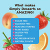 Simply Desserts Sugar-Free Jel Variety 12-Pack (Raspberry, Peach, Orange,Strawberry)-Vegan Dessert, Keto Snacks, Diabetic Friendly & Kosher, 1.7 Oz Ea