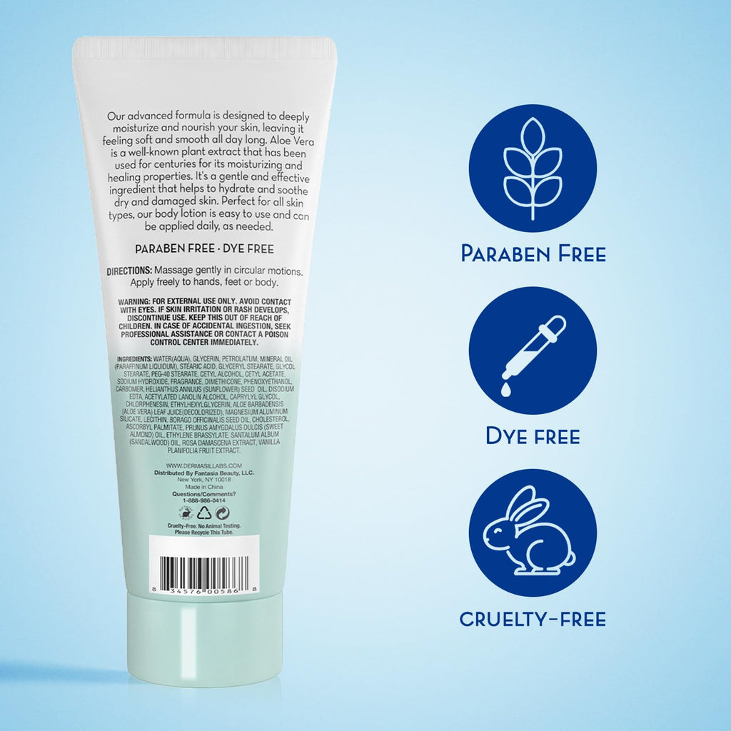 Dermasil Body Lotion, Fresh Aloe, 3-Pack – Non-Greasy, Fast-Absorbing, Fresh Scent, 8 Oz Ea