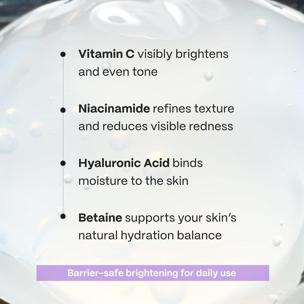 Mad Hippie Facial Moisturizer, Brightening Gel with Vitamin C, Niacinamide & Hyaluronic Acid – Oil-Free Moisturizer for Oily Skin, 1.02 Fl Oz