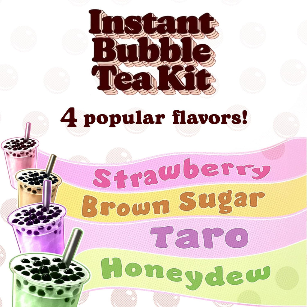 Pocas Bubble Tea Kit, Taro 2-Pack – Instant Milk Tea Powder with Authentic Tapioca Pearls for Instant Bubble Tea, 10 Kits