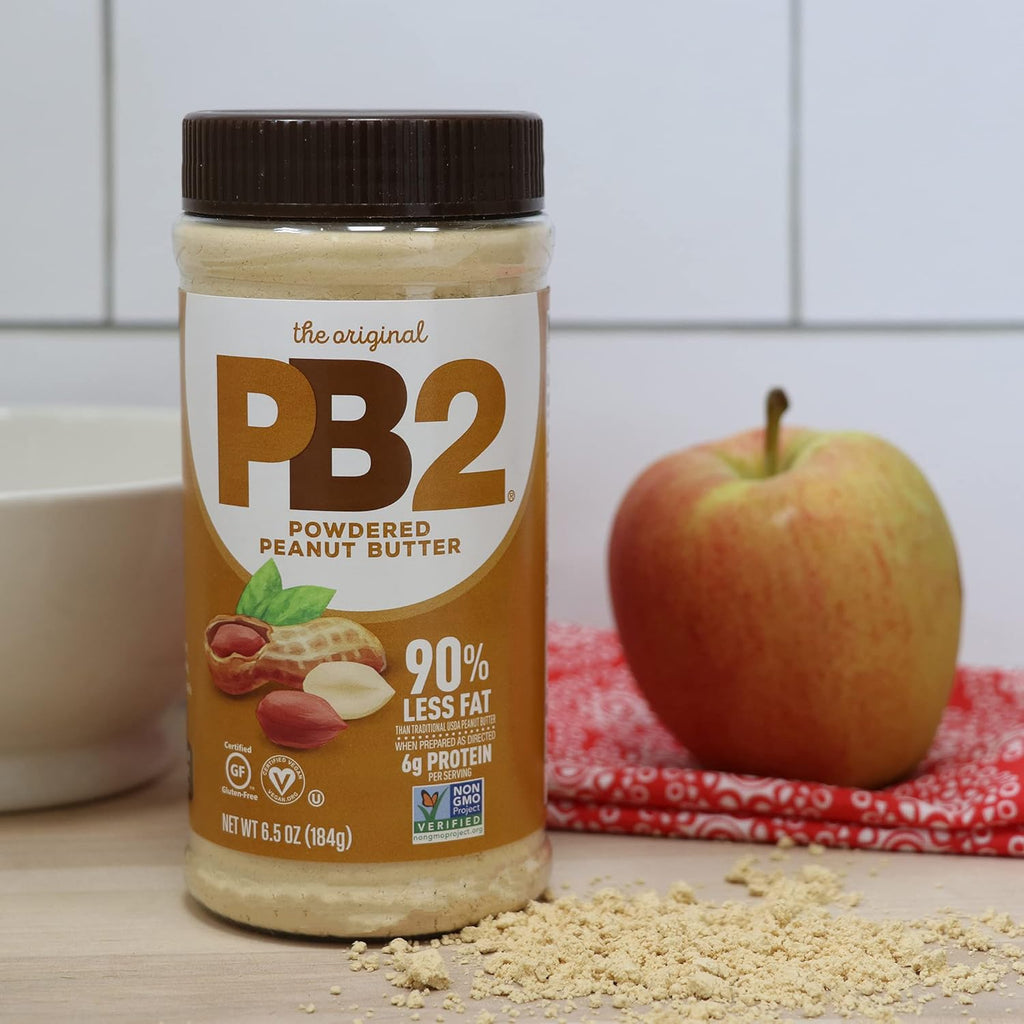 PB2 Powdered Peanut Butter Bundle, Gluten Free,Mix in Protein Shakes & Smoothies,Low Carb,Original Peanut Butter & Cocoa Flavors 2 Jars - 6.5 Oz Each