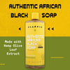 Alaffia Authentic African Black Soap, Hemp Olive Leaf – All-in-One Moisturizing Cleanser for Face, Hands, Body & Hair, 32 Oz